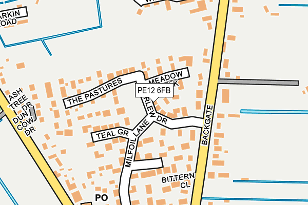 PE12 6FB map - OS OpenMap – Local (Ordnance Survey)