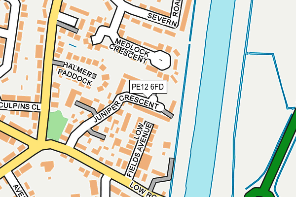 PE12 6FD map - OS OpenMap – Local (Ordnance Survey)