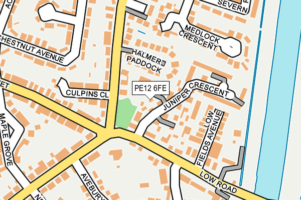 PE12 6FE map - OS OpenMap – Local (Ordnance Survey)