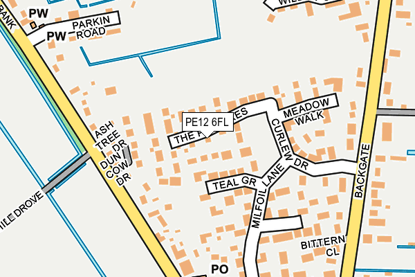 PE12 6FL map - OS OpenMap – Local (Ordnance Survey)