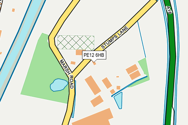 PE12 6HB map - OS OpenMap – Local (Ordnance Survey)