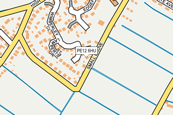 PE12 6HU map - OS OpenMap – Local (Ordnance Survey)
