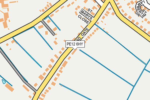 PE12 6HY map - OS OpenMap – Local (Ordnance Survey)