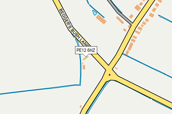 PE12 6HZ map - OS OpenMap – Local (Ordnance Survey)