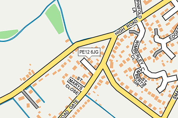 PE12 6JG map - OS OpenMap – Local (Ordnance Survey)