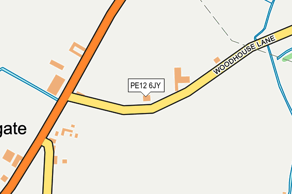 PE12 6JY map - OS OpenMap – Local (Ordnance Survey)