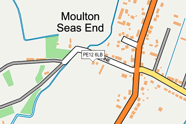 PE12 6LB map - OS OpenMap – Local (Ordnance Survey)