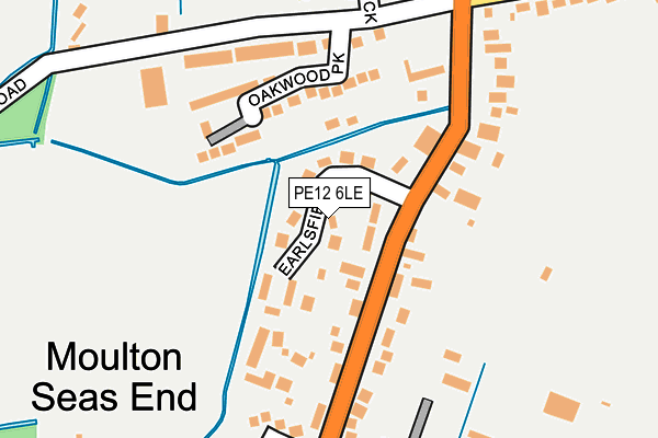 PE12 6LE map - OS OpenMap – Local (Ordnance Survey)