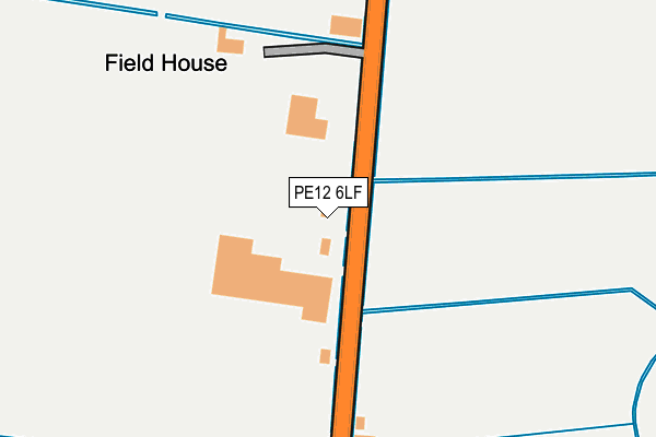 PE12 6LF map - OS OpenMap – Local (Ordnance Survey)