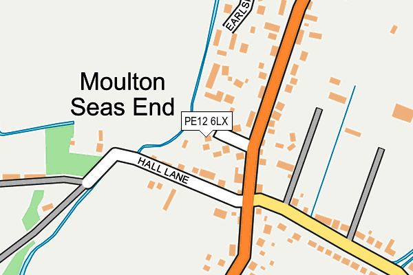 PE12 6LX map - OS OpenMap – Local (Ordnance Survey)