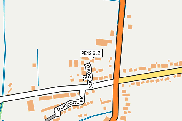 PE12 6LZ map - OS OpenMap – Local (Ordnance Survey)