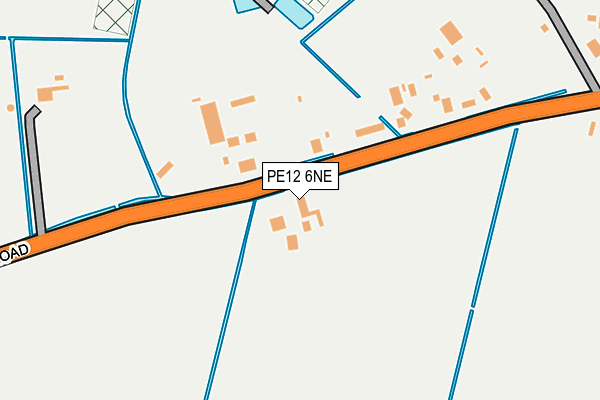 PE12 6NE map - OS OpenMap – Local (Ordnance Survey)