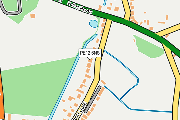 PE12 6NS map - OS OpenMap – Local (Ordnance Survey)