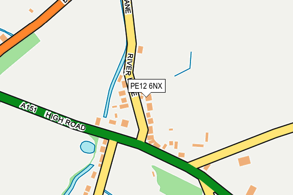PE12 6NX map - OS OpenMap – Local (Ordnance Survey)