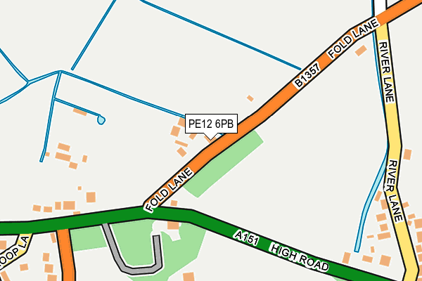 PE12 6PB map - OS OpenMap – Local (Ordnance Survey)