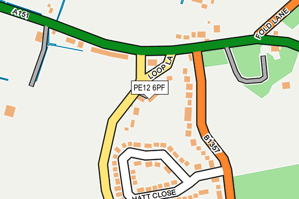 PE12 6PF map - OS OpenMap – Local (Ordnance Survey)