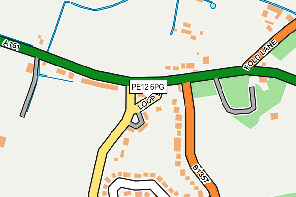 PE12 6PG map - OS OpenMap – Local (Ordnance Survey)