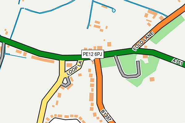 PE12 6PJ map - OS OpenMap – Local (Ordnance Survey)