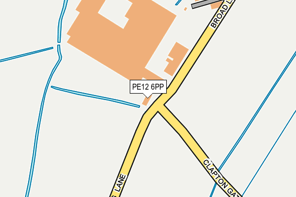 PE12 6PP map - OS OpenMap – Local (Ordnance Survey)