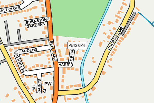 PE12 6PR map - OS OpenMap – Local (Ordnance Survey)