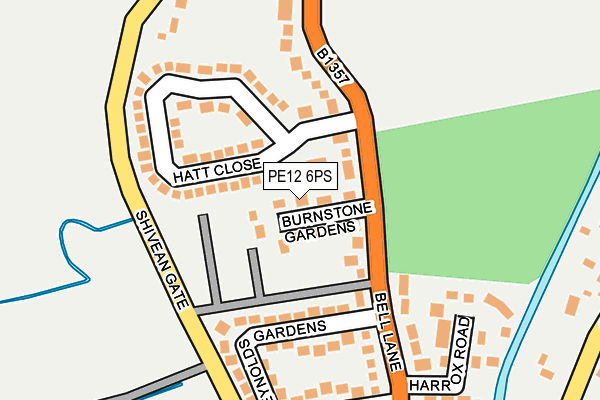 PE12 6PS map - OS OpenMap – Local (Ordnance Survey)