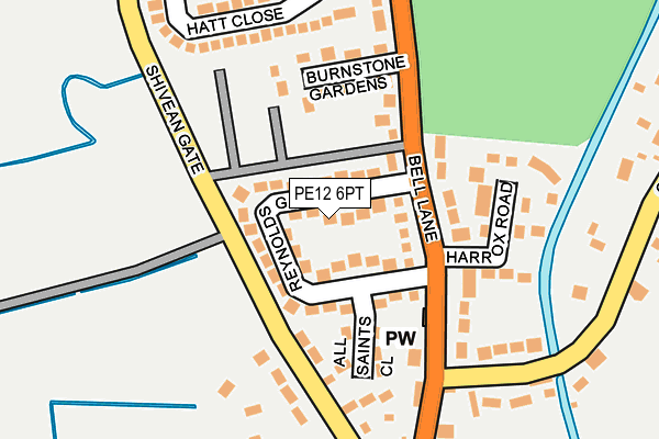 PE12 6PT map - OS OpenMap – Local (Ordnance Survey)