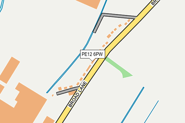 PE12 6PW map - OS OpenMap – Local (Ordnance Survey)