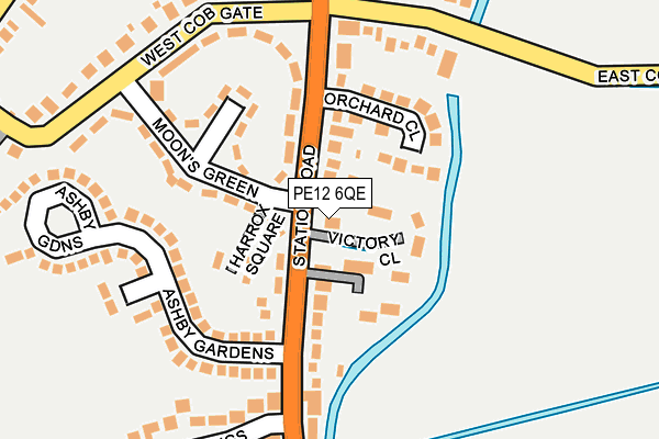 PE12 6QE map - OS OpenMap – Local (Ordnance Survey)
