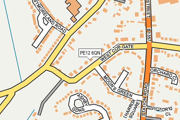 PE12 6QN map - OS OpenMap – Local (Ordnance Survey)