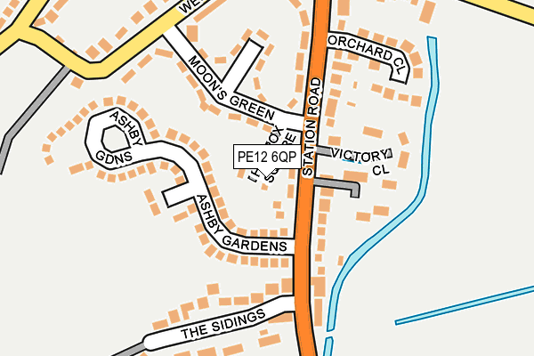 PE12 6QP map - OS OpenMap – Local (Ordnance Survey)