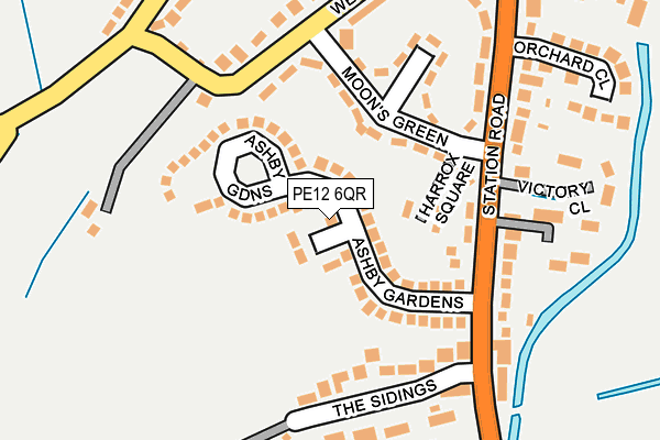 PE12 6QR map - OS OpenMap – Local (Ordnance Survey)