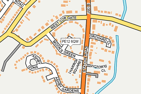 PE12 6QW map - OS OpenMap – Local (Ordnance Survey)