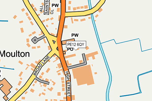 PE12 6QY map - OS OpenMap – Local (Ordnance Survey)