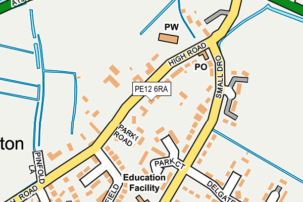 PE12 6RA map - OS OpenMap – Local (Ordnance Survey)