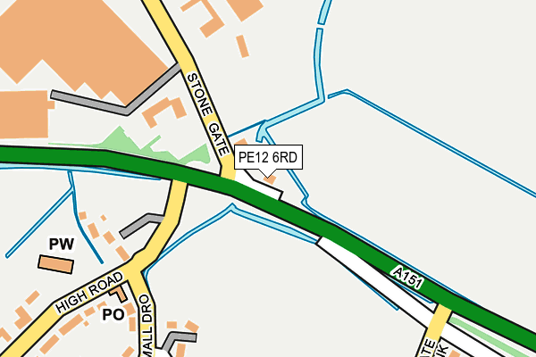 PE12 6RD map - OS OpenMap – Local (Ordnance Survey)
