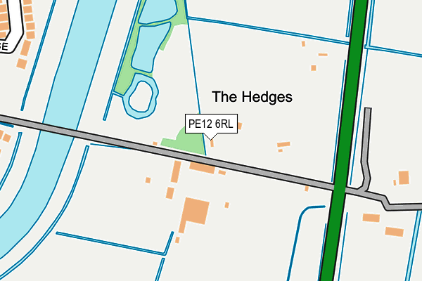 PE12 6RL map - OS OpenMap – Local (Ordnance Survey)
