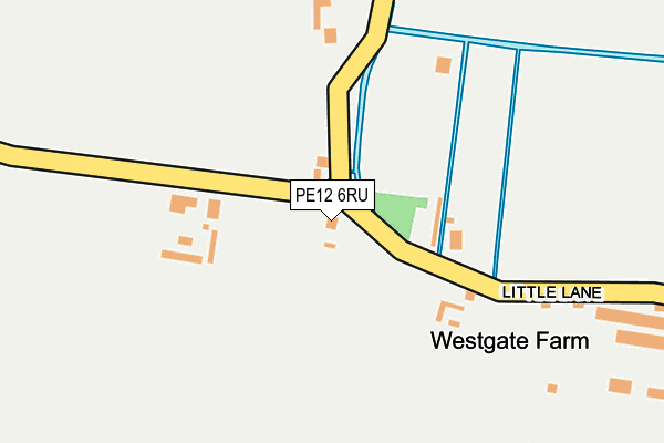PE12 6RU map - OS OpenMap – Local (Ordnance Survey)
