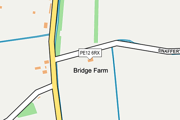 PE12 6RX map - OS OpenMap – Local (Ordnance Survey)
