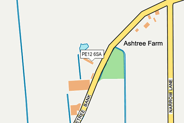 PE12 6SA map - OS OpenMap – Local (Ordnance Survey)