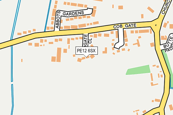 PE12 6SX map - OS OpenMap – Local (Ordnance Survey)