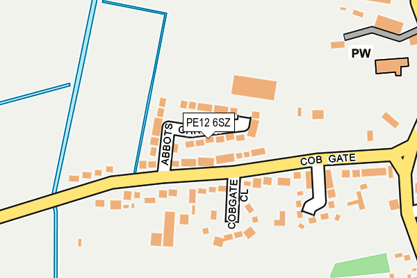 PE12 6SZ map - OS OpenMap – Local (Ordnance Survey)