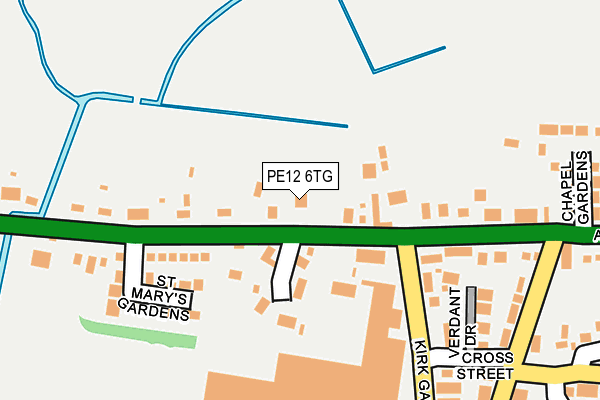 PE12 6TG map - OS OpenMap – Local (Ordnance Survey)