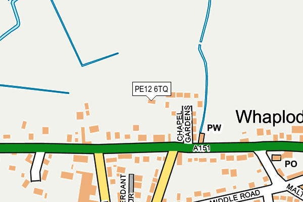 PE12 6TQ map - OS OpenMap – Local (Ordnance Survey)