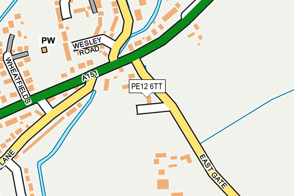 PE12 6TT map - OS OpenMap – Local (Ordnance Survey)