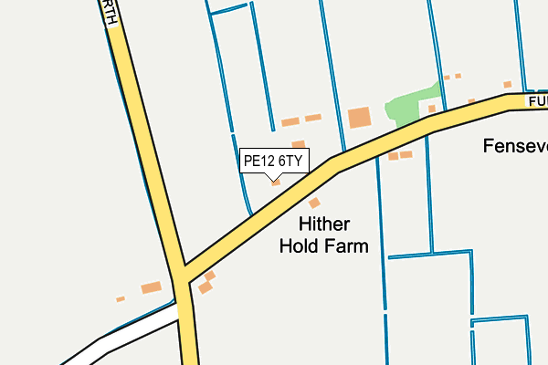 PE12 6TY map - OS OpenMap – Local (Ordnance Survey)
