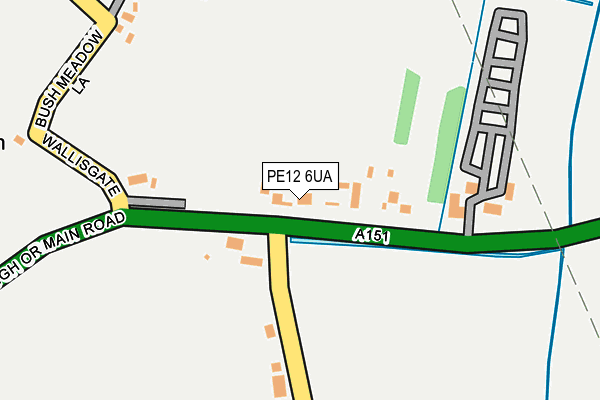 PE12 6UA map - OS OpenMap – Local (Ordnance Survey)