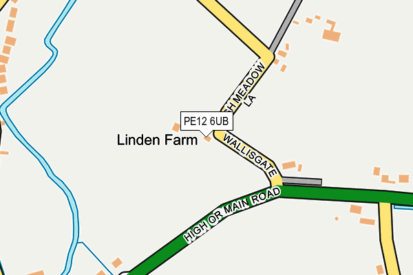 PE12 6UB map - OS OpenMap – Local (Ordnance Survey)