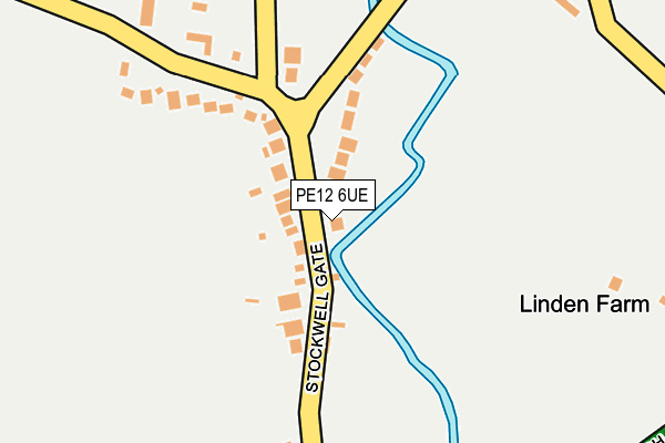 PE12 6UE map - OS OpenMap – Local (Ordnance Survey)