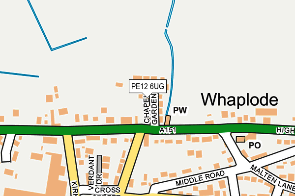 PE12 6UG map - OS OpenMap – Local (Ordnance Survey)