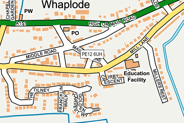 PE12 6UH map - OS OpenMap – Local (Ordnance Survey)